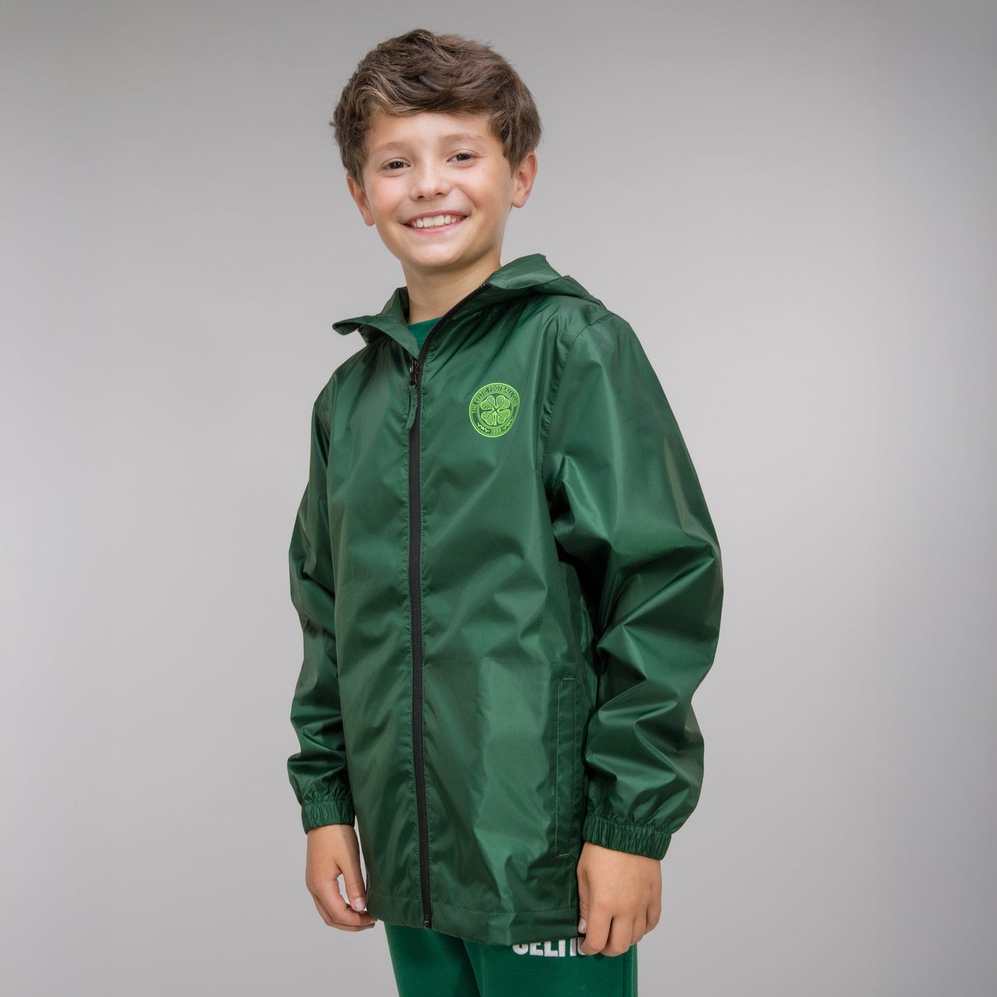 Celtic Junior Crest Black Packaway Jacket