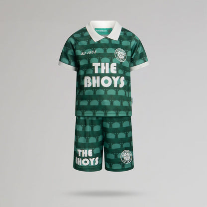 Celtic Junior Cross Print Green Jersey