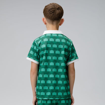 Celtic Junior Cross Print Green Jersey