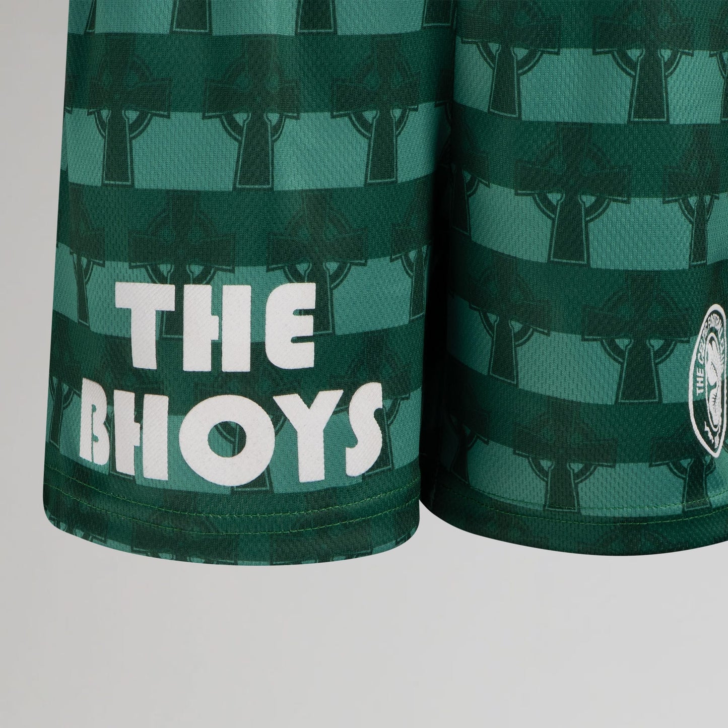 Celtic Junior Cross Print Green Shorts