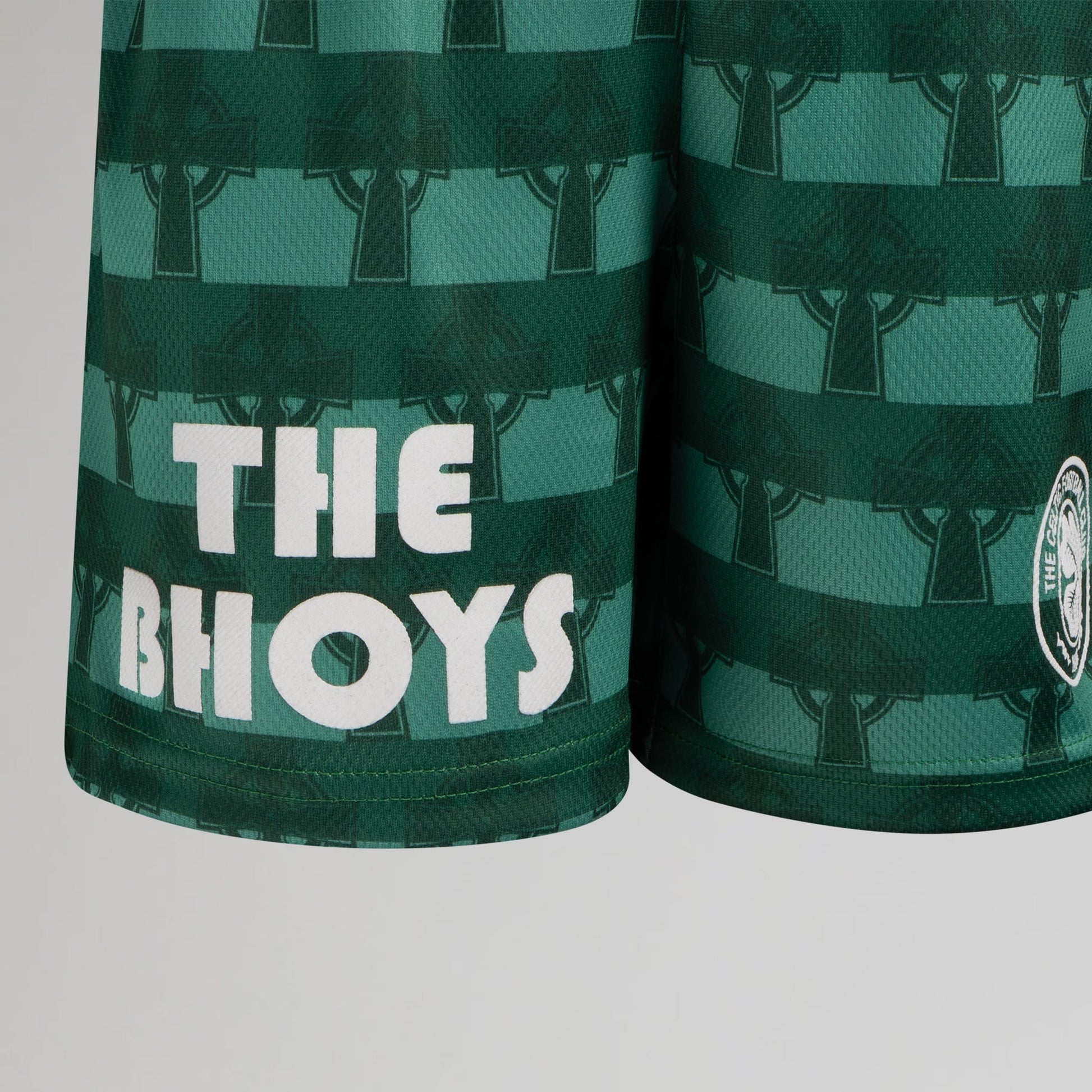Celtic Junior Cross Print Green Shorts