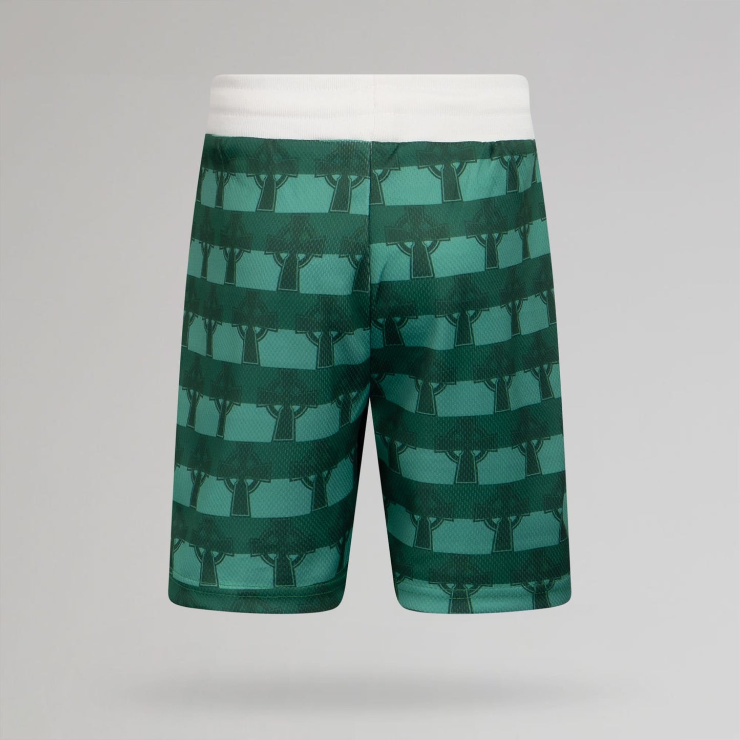 Celtic Junior Cross Print Green Shorts