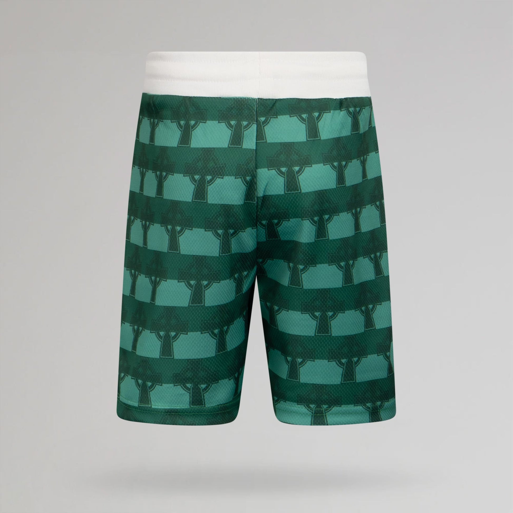Celtic Junior Cross Print Green Shorts