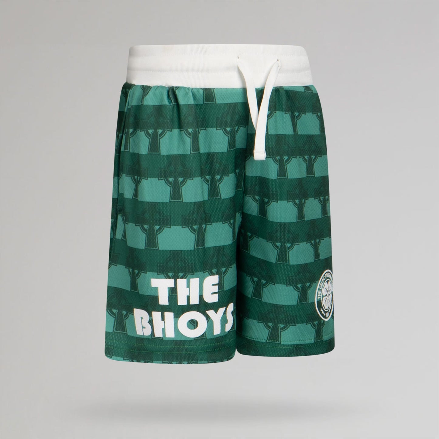 Celtic Junior Cross Print Green Shorts