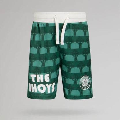 Celtic Junior Cross Print Green Shorts