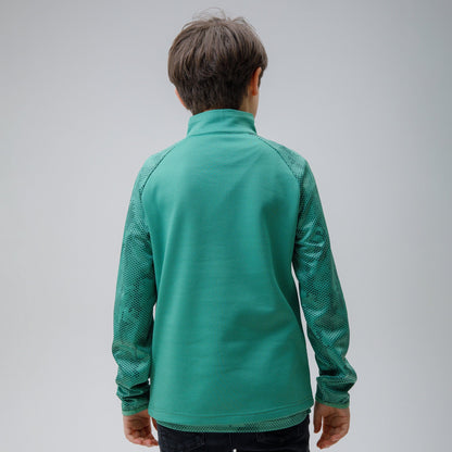 Celtic Junior Dot Print Green Quarter Zip