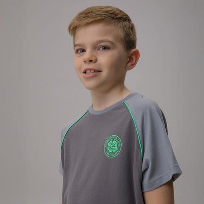 Celtic Junior Front Panel Dark Grey and Light Grey T-Shirt