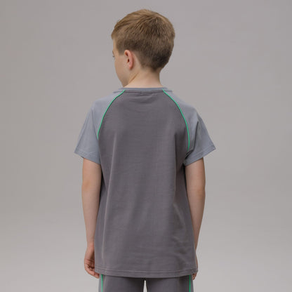 Celtic Junior Front Panel Dark Grey and Light Grey T-Shirt