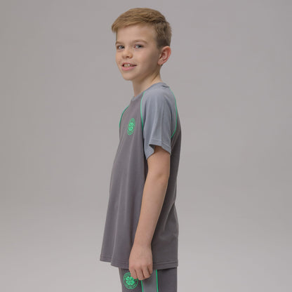 Celtic Junior Front Panel Dark Grey and Light Grey T-Shirt