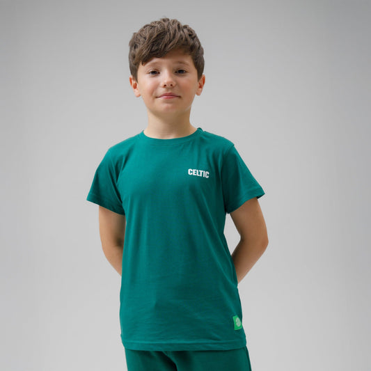 Celtic Junior Green Back Text T-Shirt
