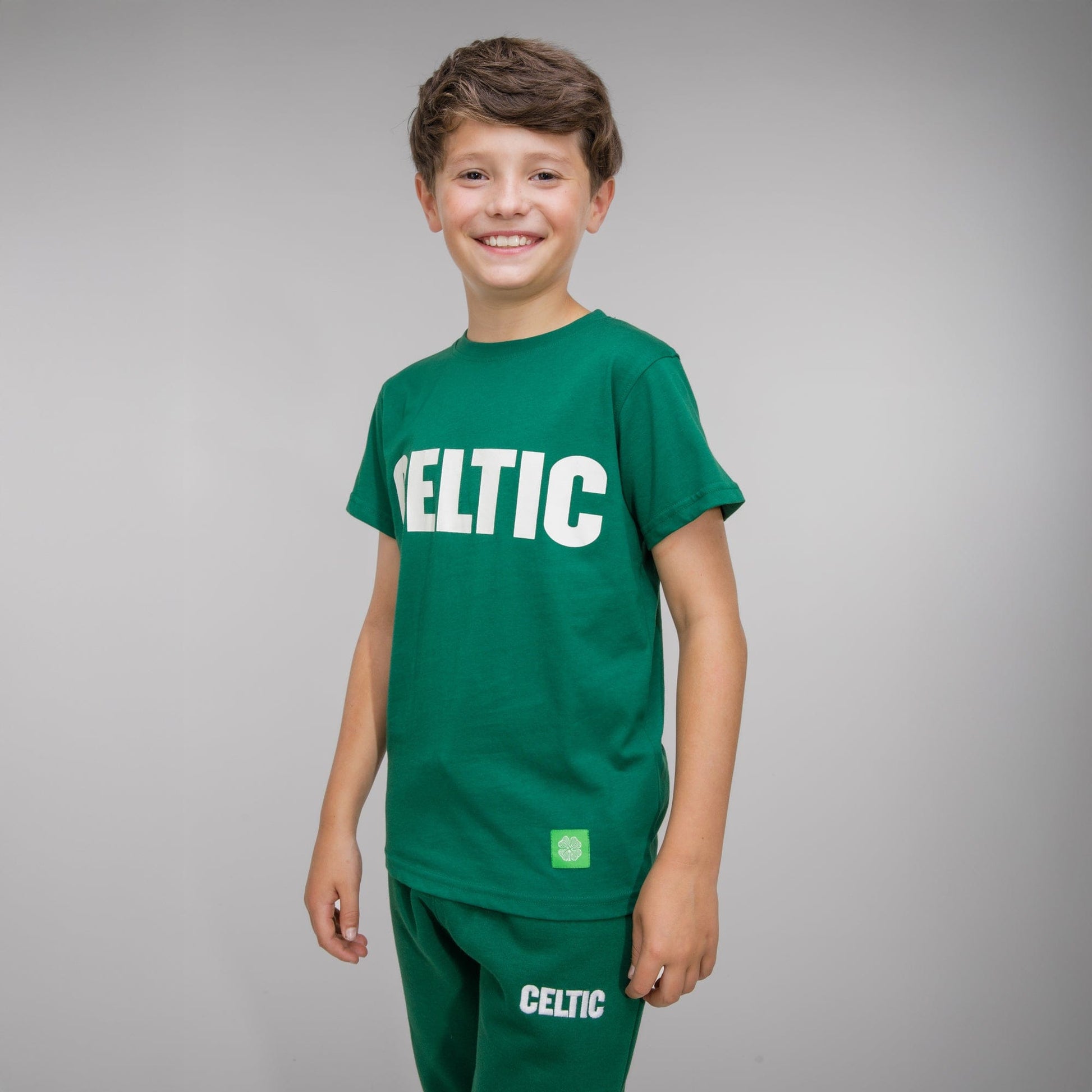Celtic Junior Green Front Text T-Shirt