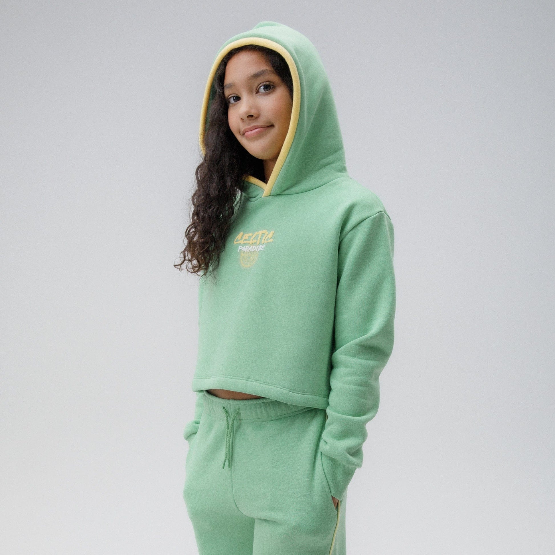 Celtic Junior Paradise Print Green Hoodie