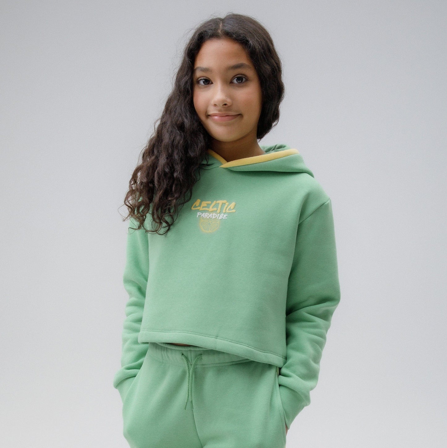 Celtic Junior Paradise Print Green Hoodie