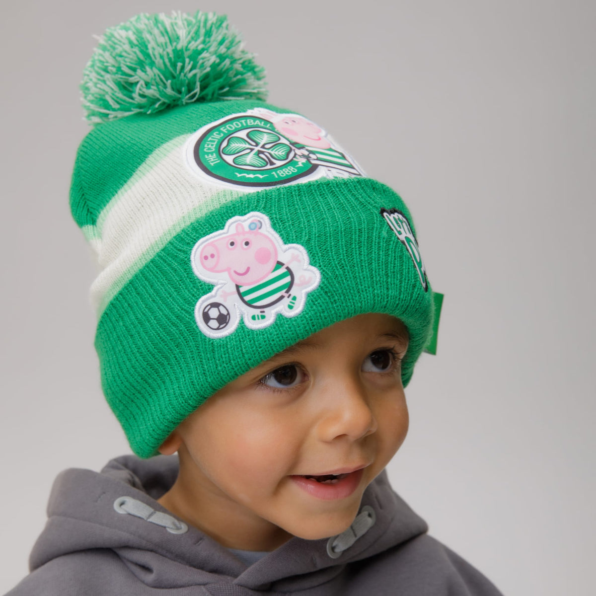 Celtic Junior Peppa Pig Green Beanie