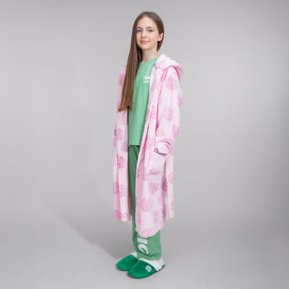 Celtic Junior Pink Clover Print Robe