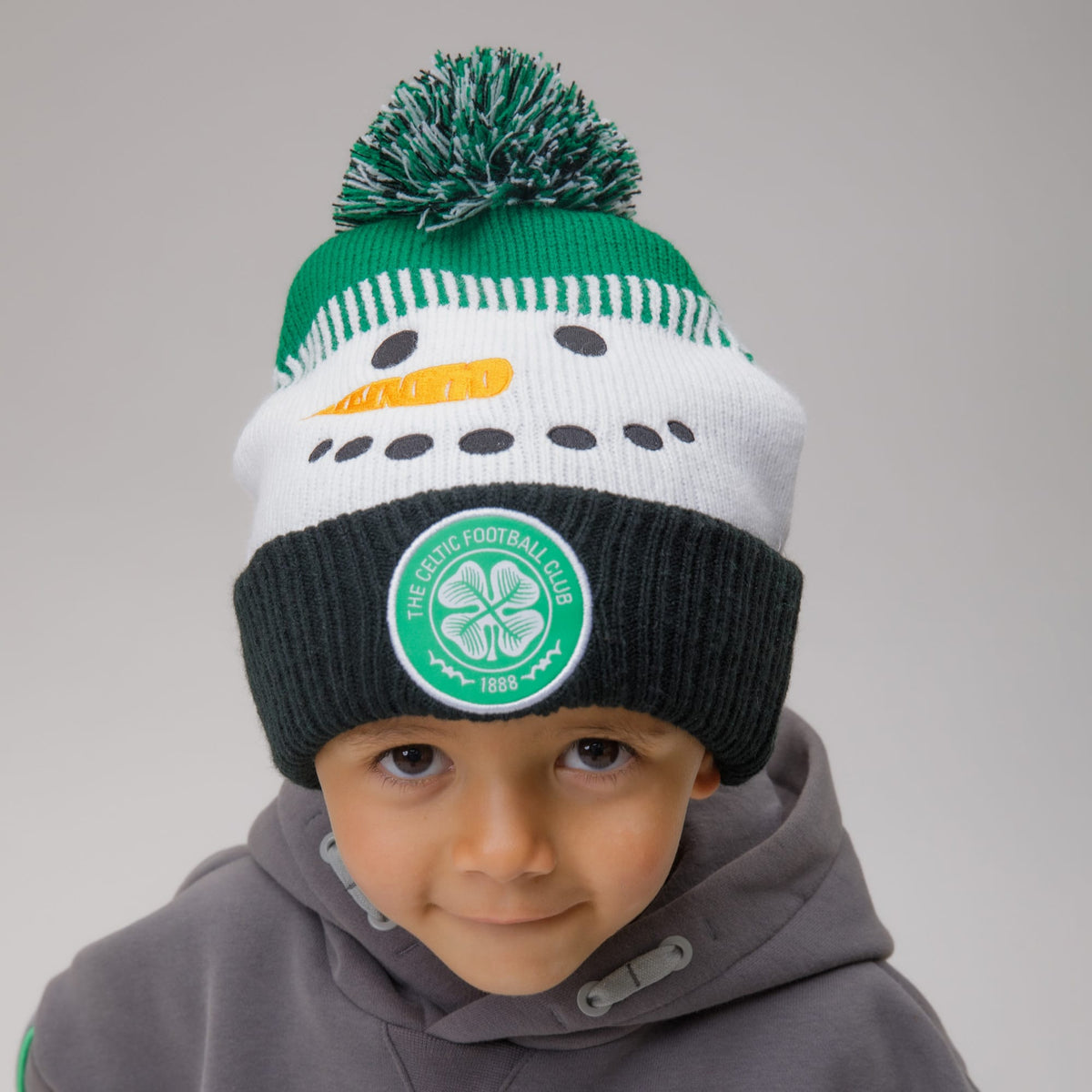 Celtic Junior Snowman Pom Beanie