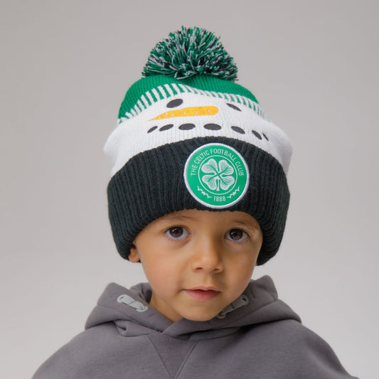 Celtic Junior Snowman Pom Beanie