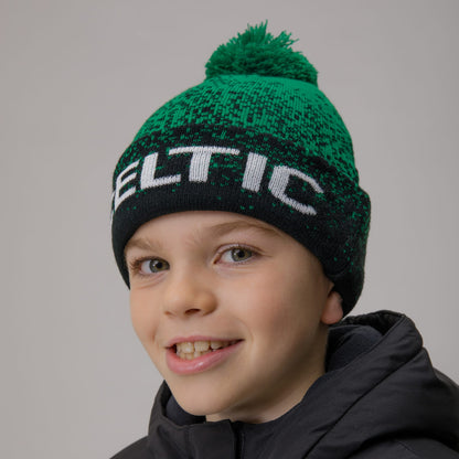 Celtic Junior Speckle Print Pom Beanie