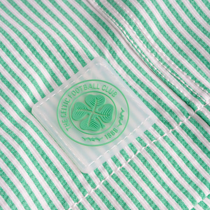 Celtic Junior Stripe Green and White Swim Shorts