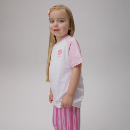 Celtic Junior Stripe Pink Trouser Pyjama Set