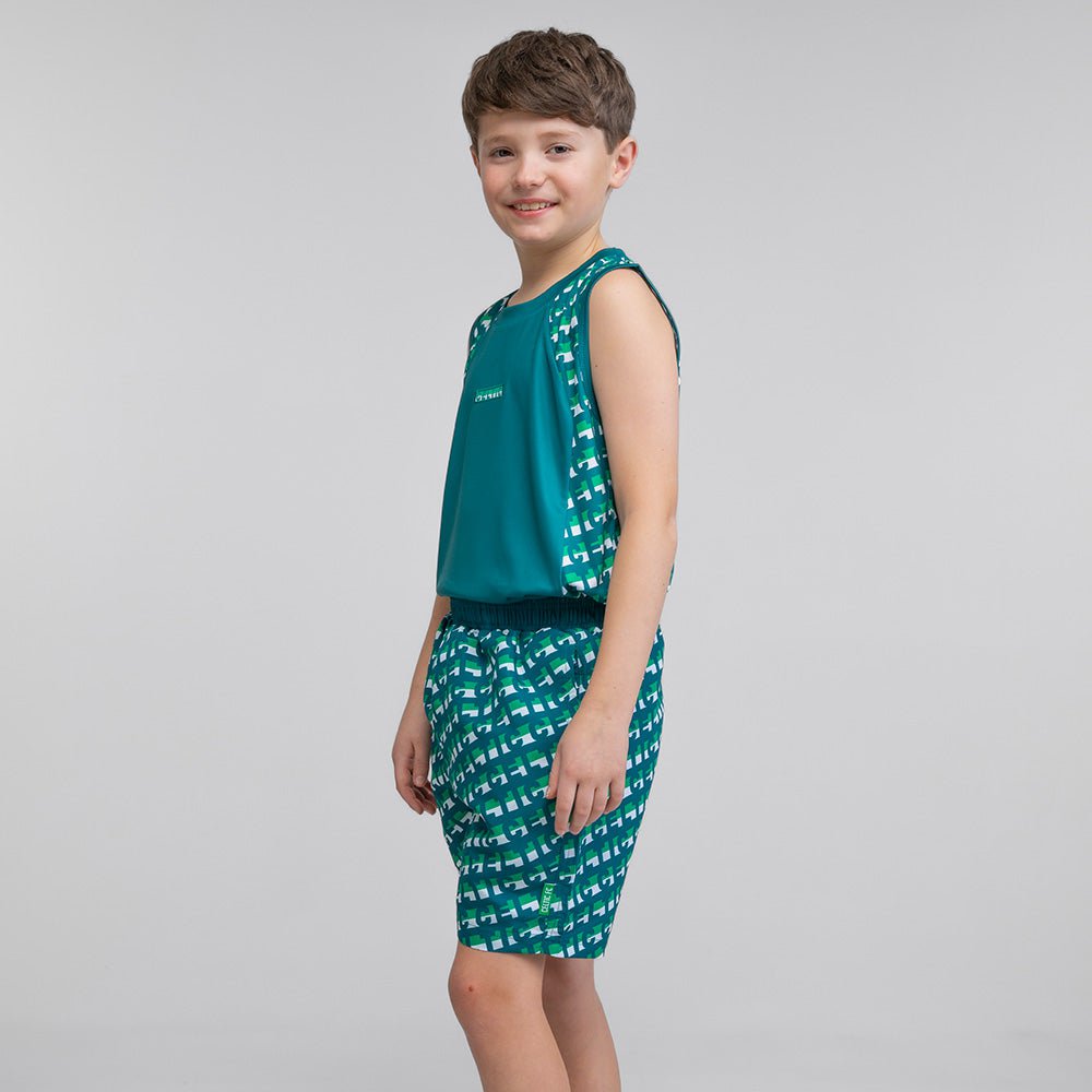 Celtic Junior Text Pattern Swim Shorts