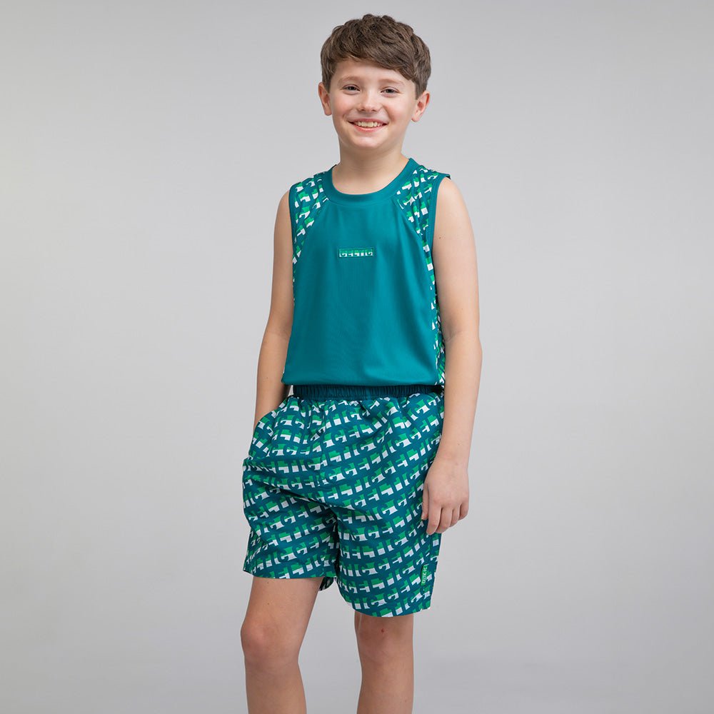 Celtic Junior Text Pattern Swim Shorts