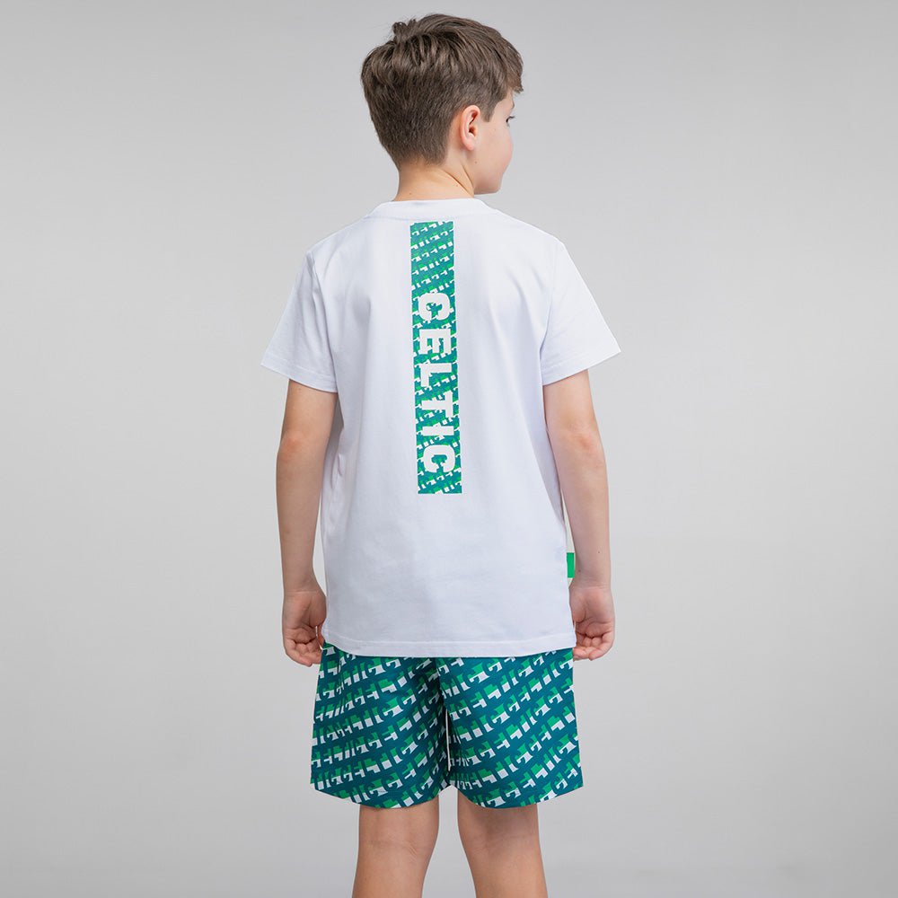 Celtic Junior Text White T-Shirt