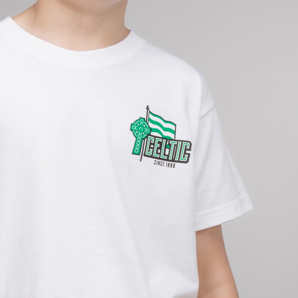 Celtic Junior White Flag T-Shirt