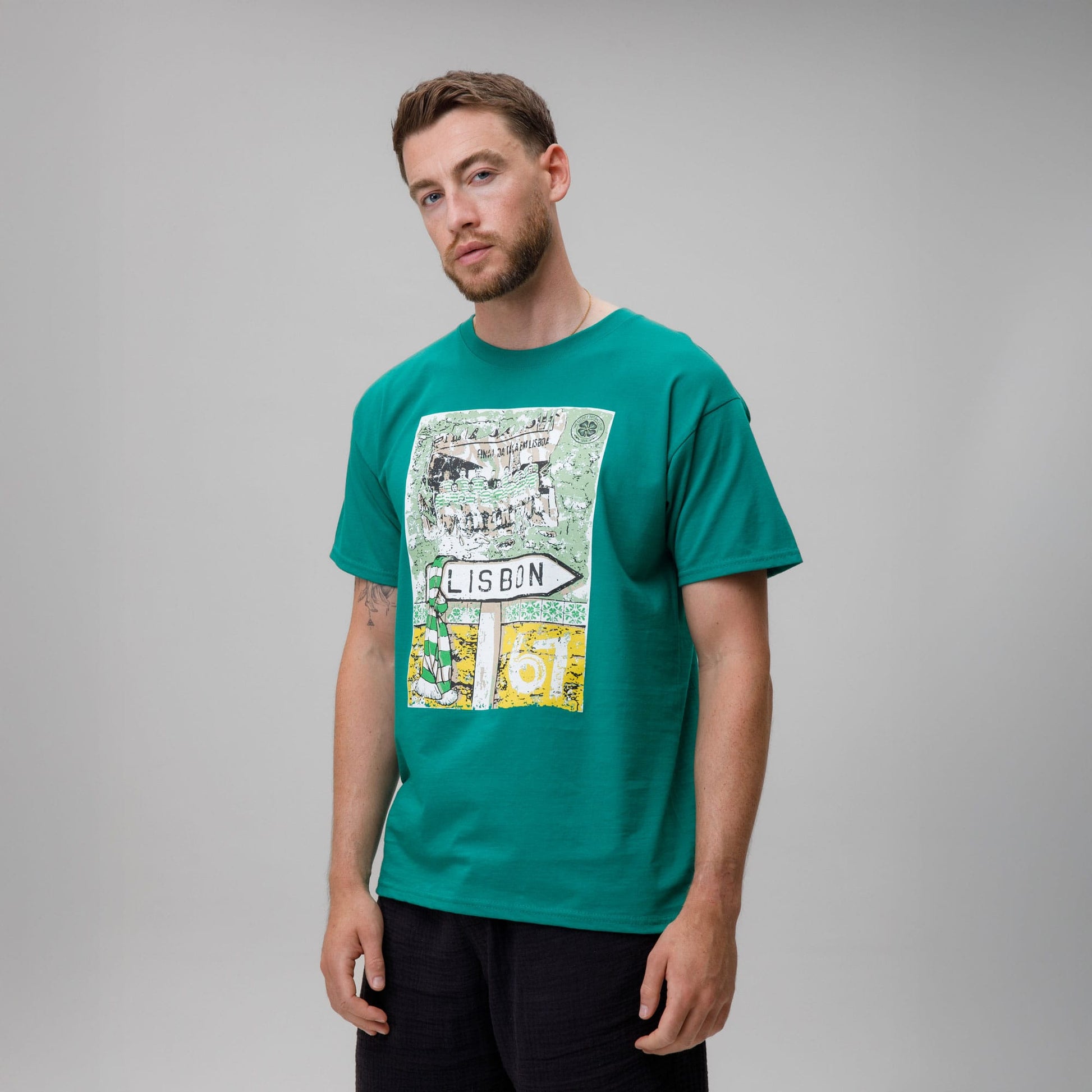 Celtic Lisbon Men's Sign Green T-Shirt