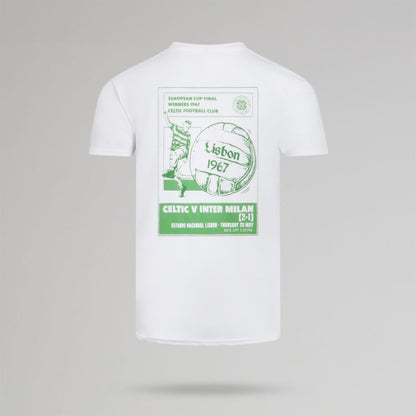 Celtic Lisbon Newspaper White T-Shirt