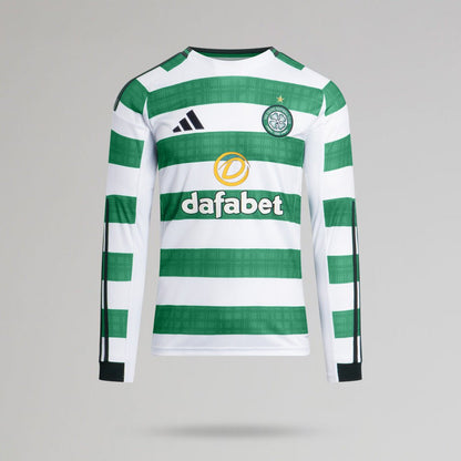 Celtic Men's 2025/26 Home Shirt with Long Sleeves