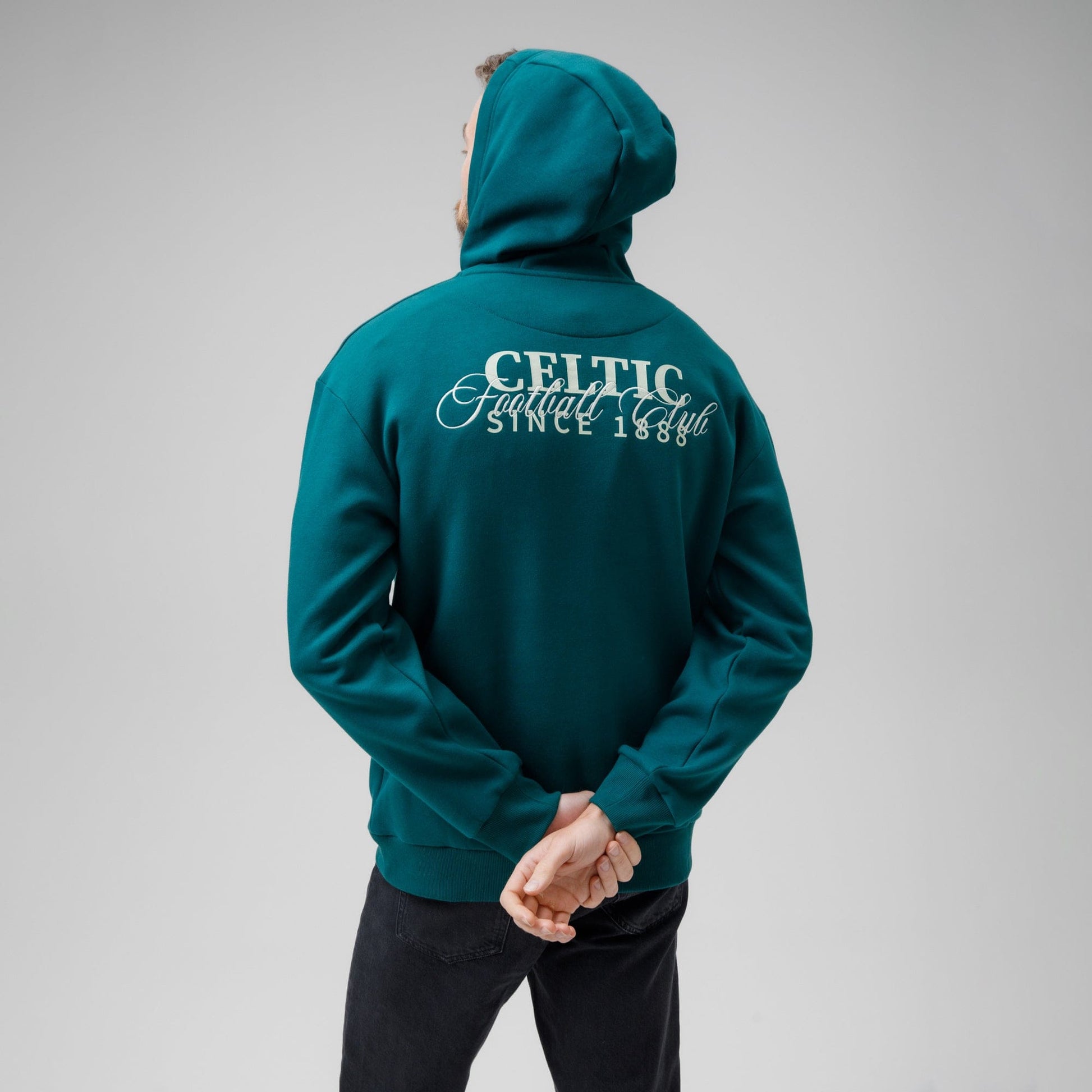 Celtic Men's Back Print Dark Green Hoodie