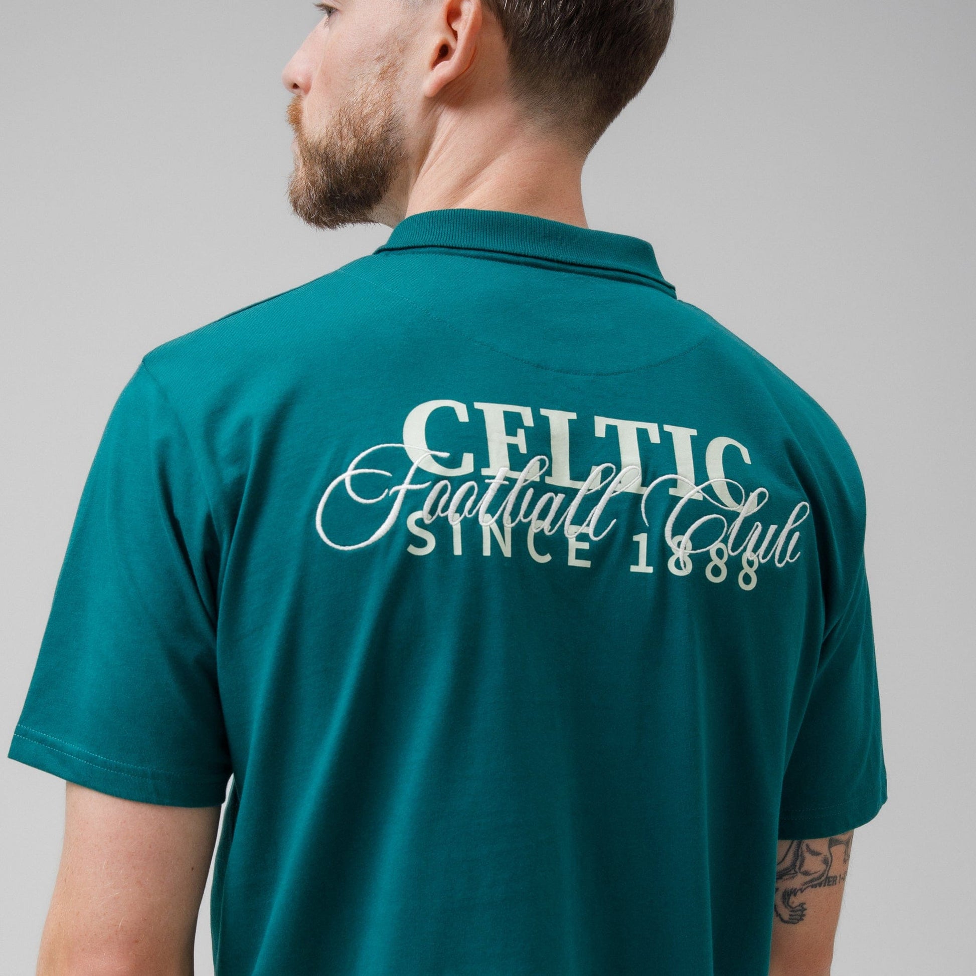 Celtic Men's Back Print Dark Green Polo Shirt