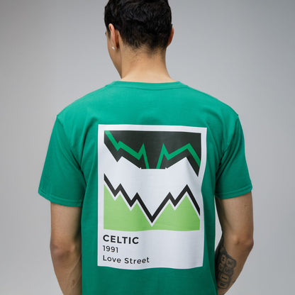 Celtic Men's Peoples 1991 Back Print Green T-Shirt