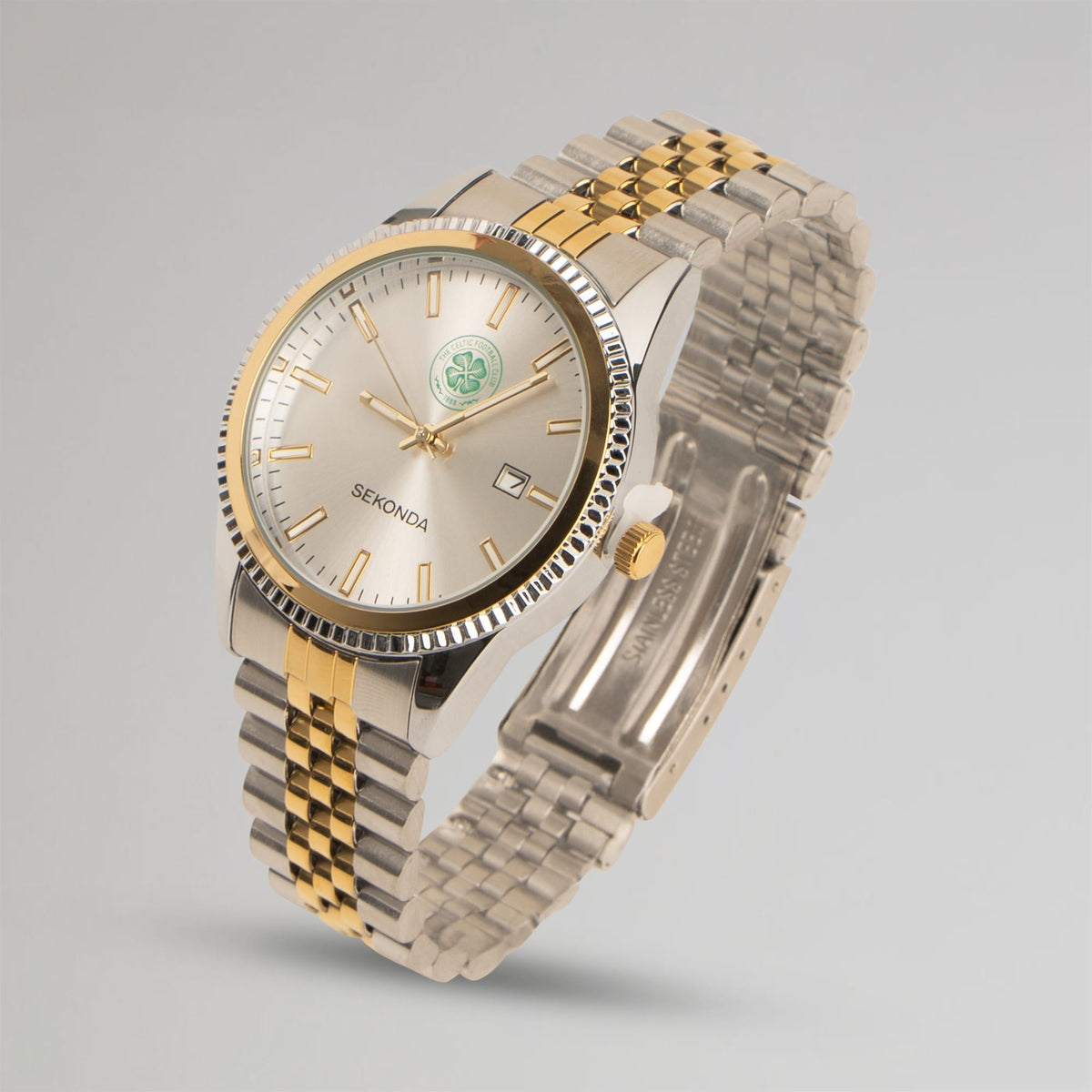 Celtic Sekonda Silver and Gold Watch
