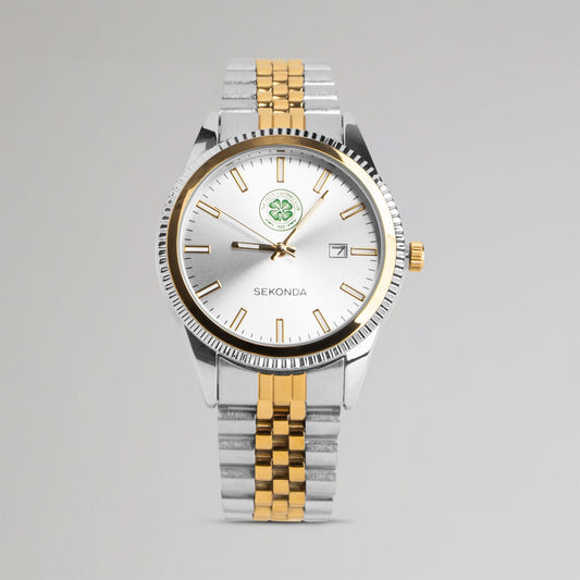 Celtic Sekonda Silver and Gold Watch