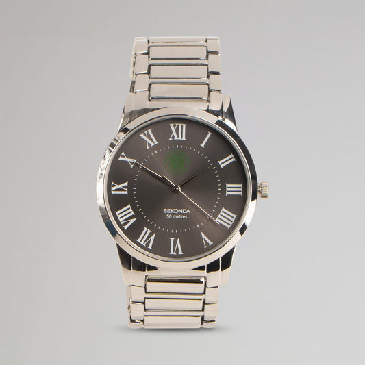 Celtic Sekonda Silver Classic Bracelet Black Dial Watch
