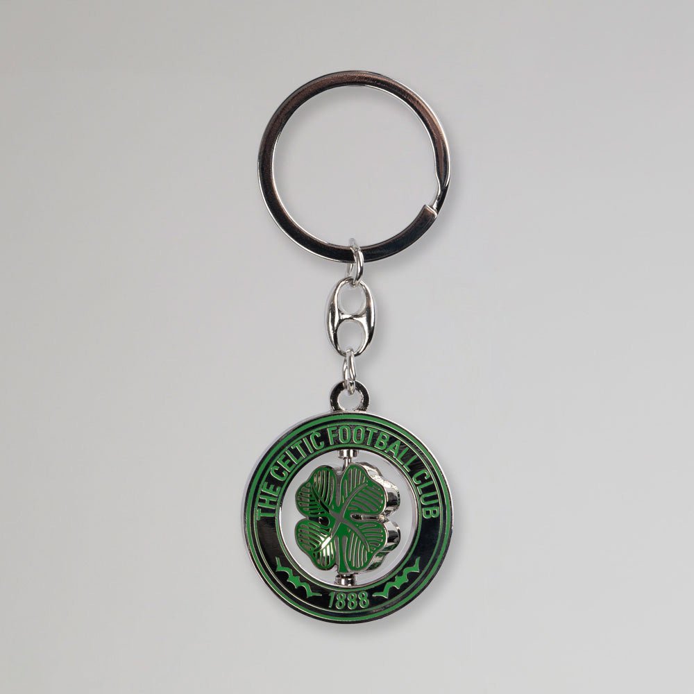 Celtic Silver Clover Spinner Keyring – Official Celtic Store