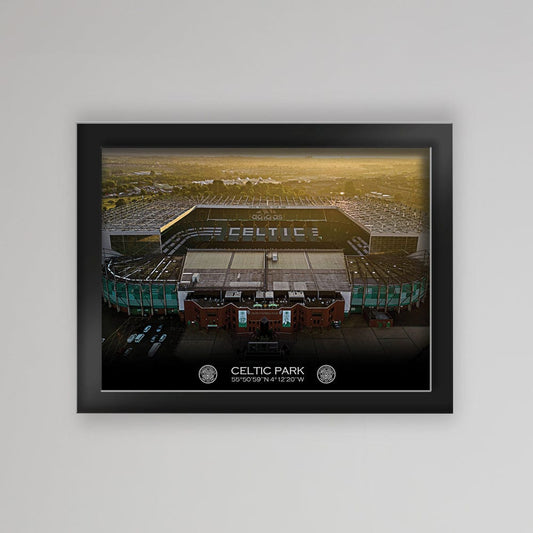 Celtic Tempered Glass Celtic Park Coordinates Print