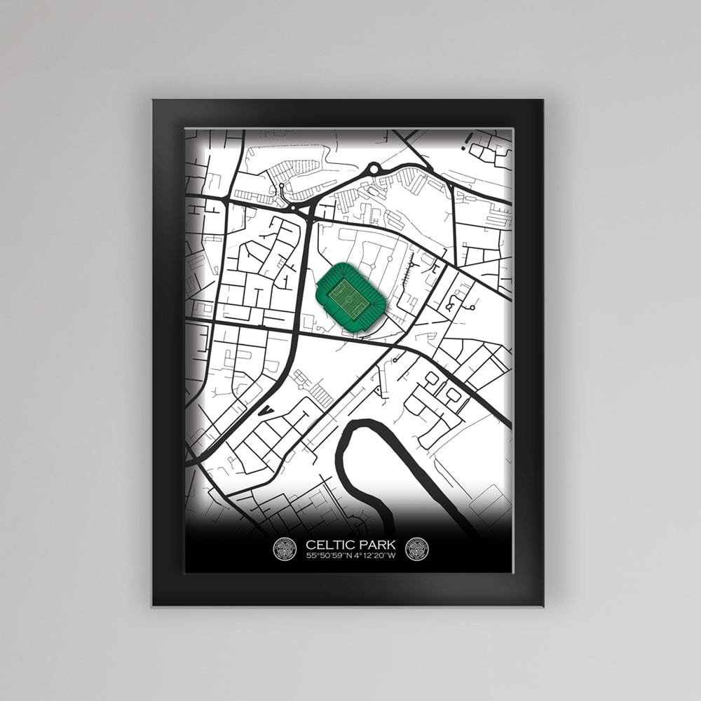 Celtic Tempered Glass Map of Celtic Park Print