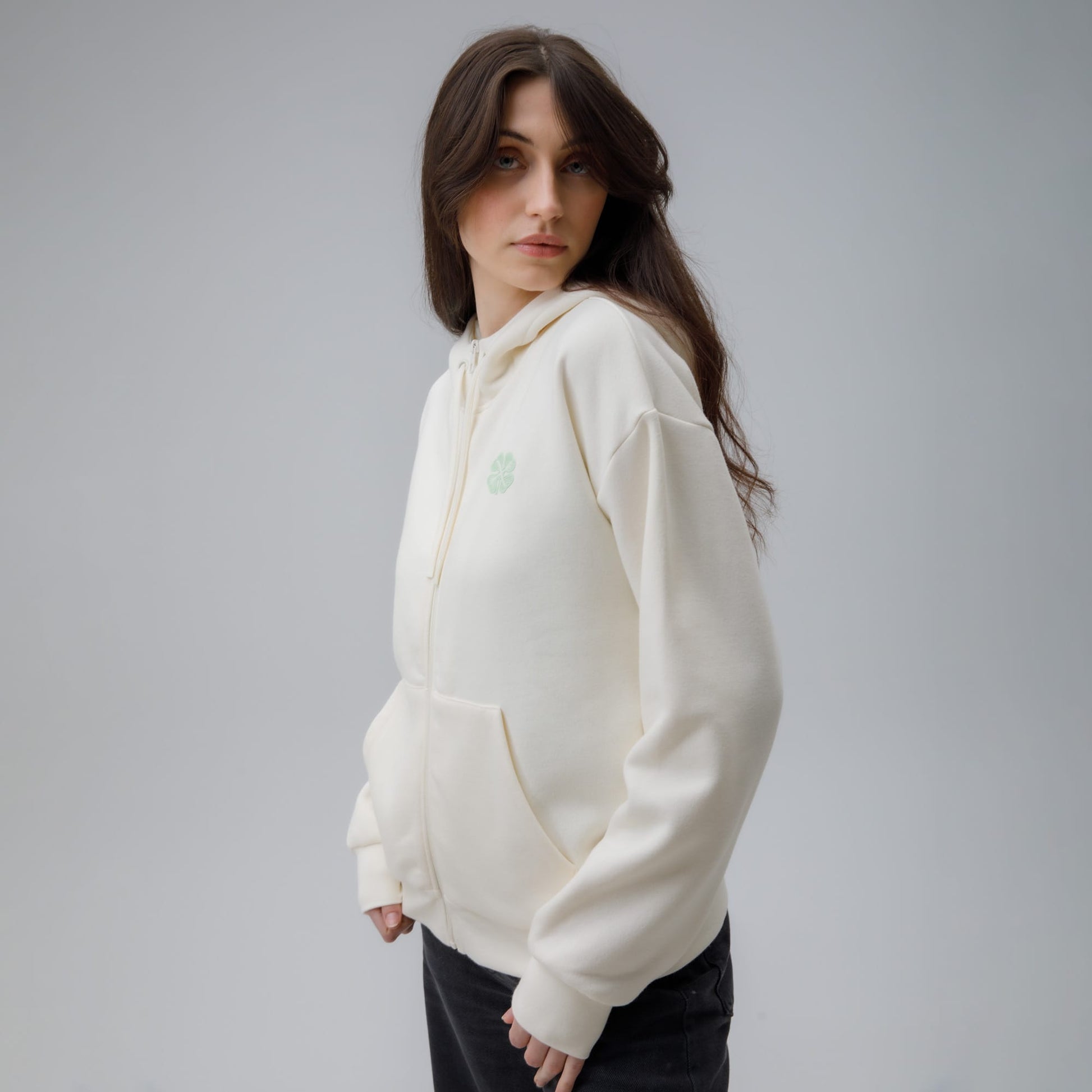Celtic Women's Back Print Cream Hoodie