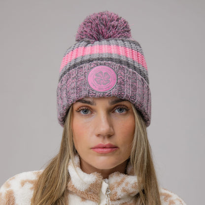Celtic Women's Chunky Stripe Pom Beanie