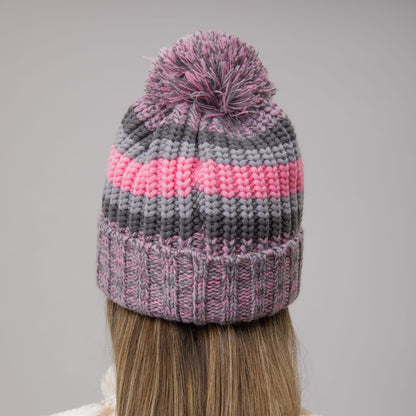 Celtic Women's Chunky Stripe Pom Beanie