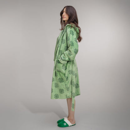 Celtic Women's Clover Print Robe