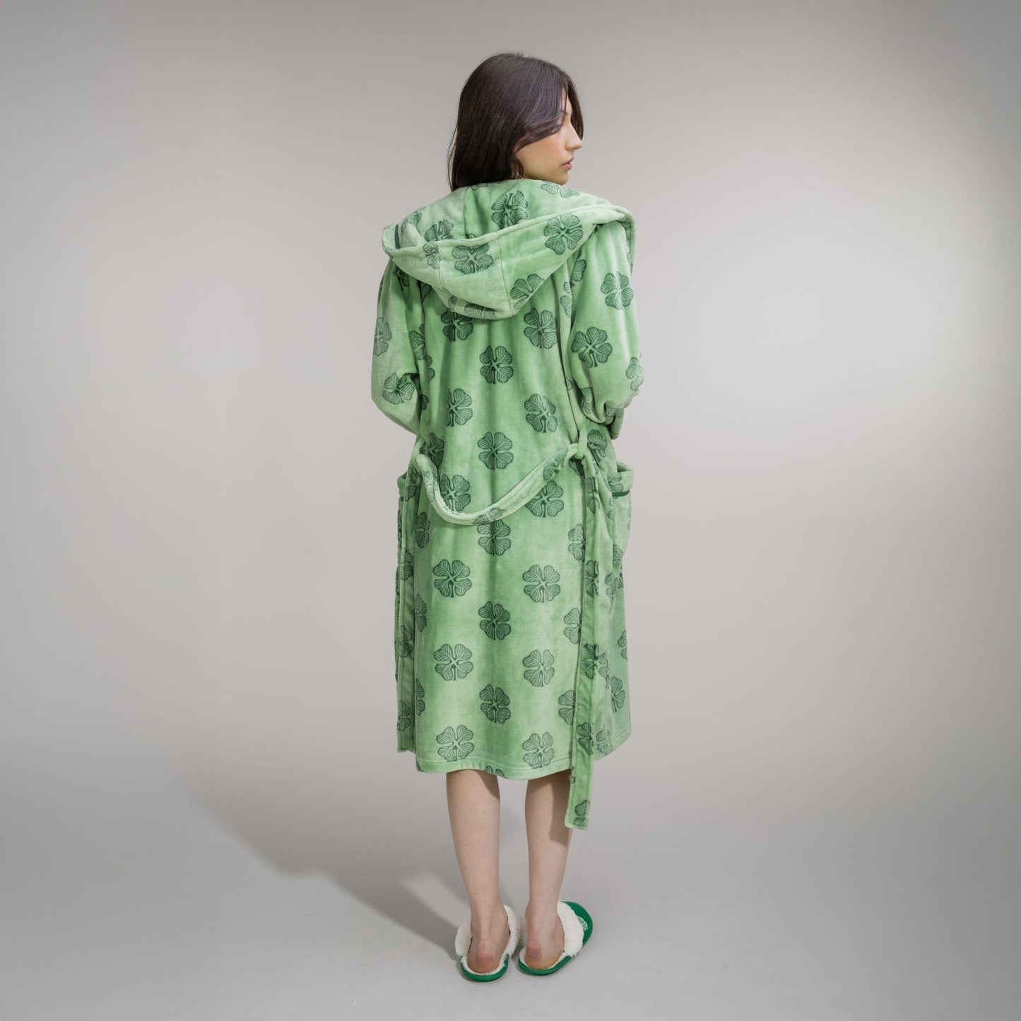 Celtic Women's Clover Print Robe