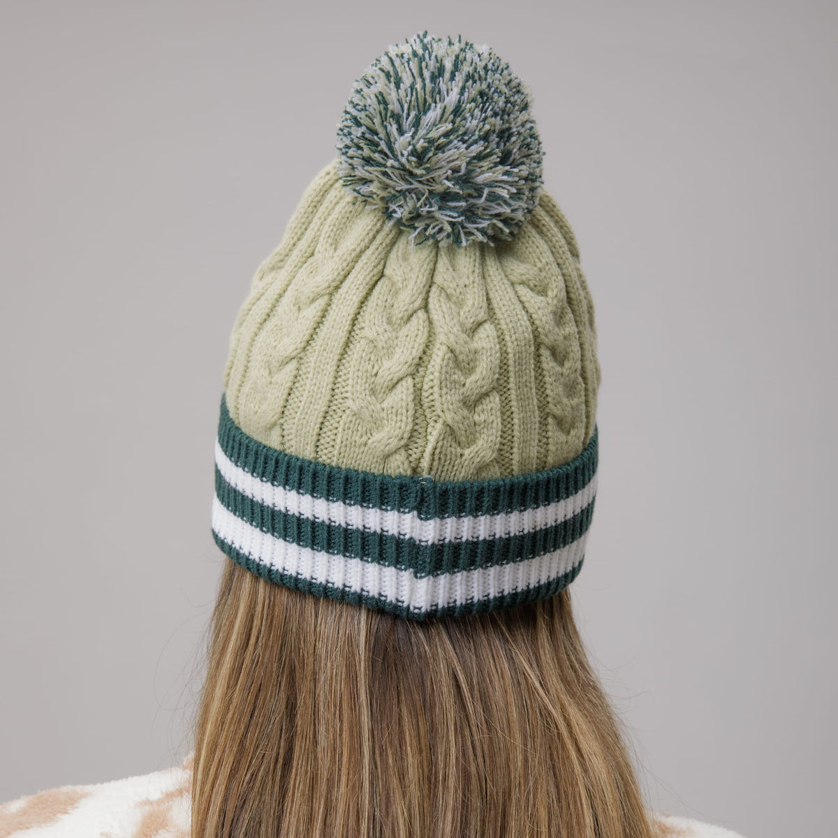 Celtic Women's Crest Light Green Pom Beanie