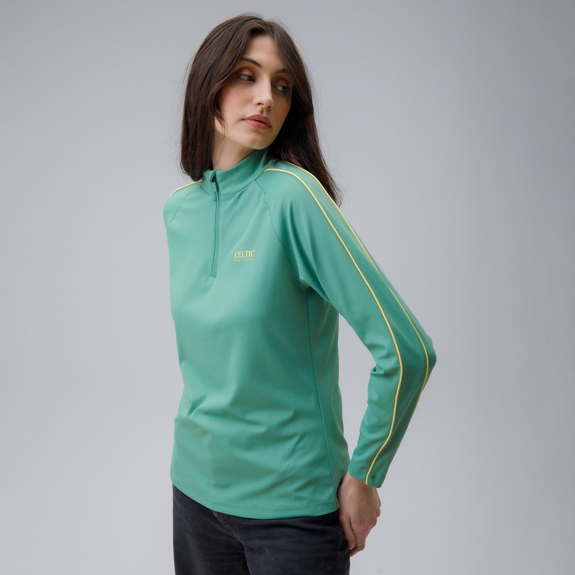 Celtic Women's Green Quarter Zip