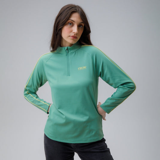 Celtic Women's Green Quarter Zip