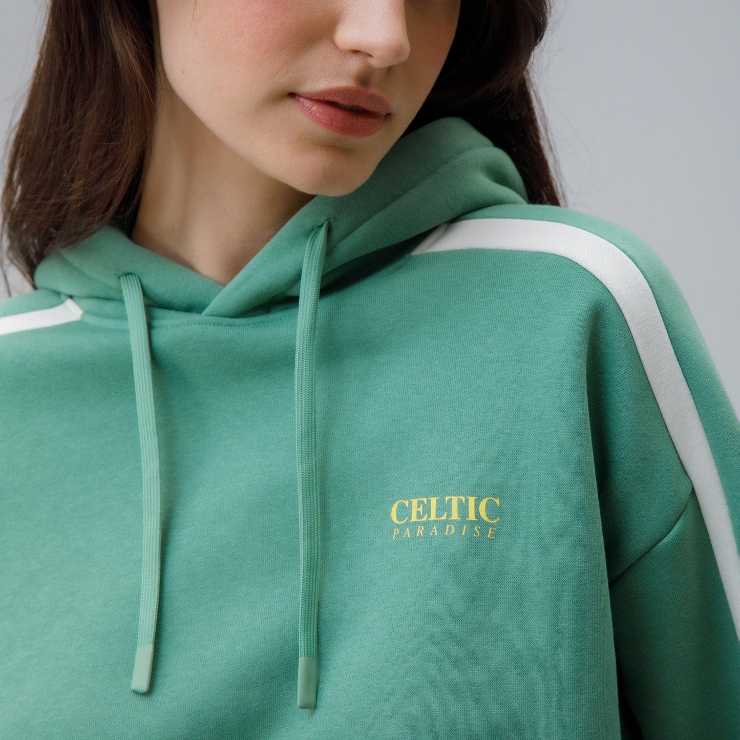 Celtic Women's Paradise Print Green Hoodie