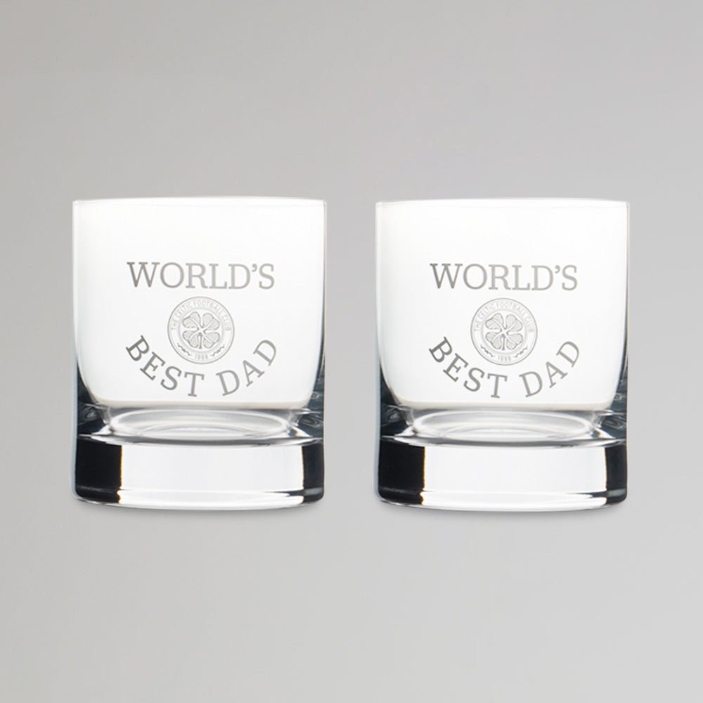 Celtic World's Best Dad Whisky Glass Set